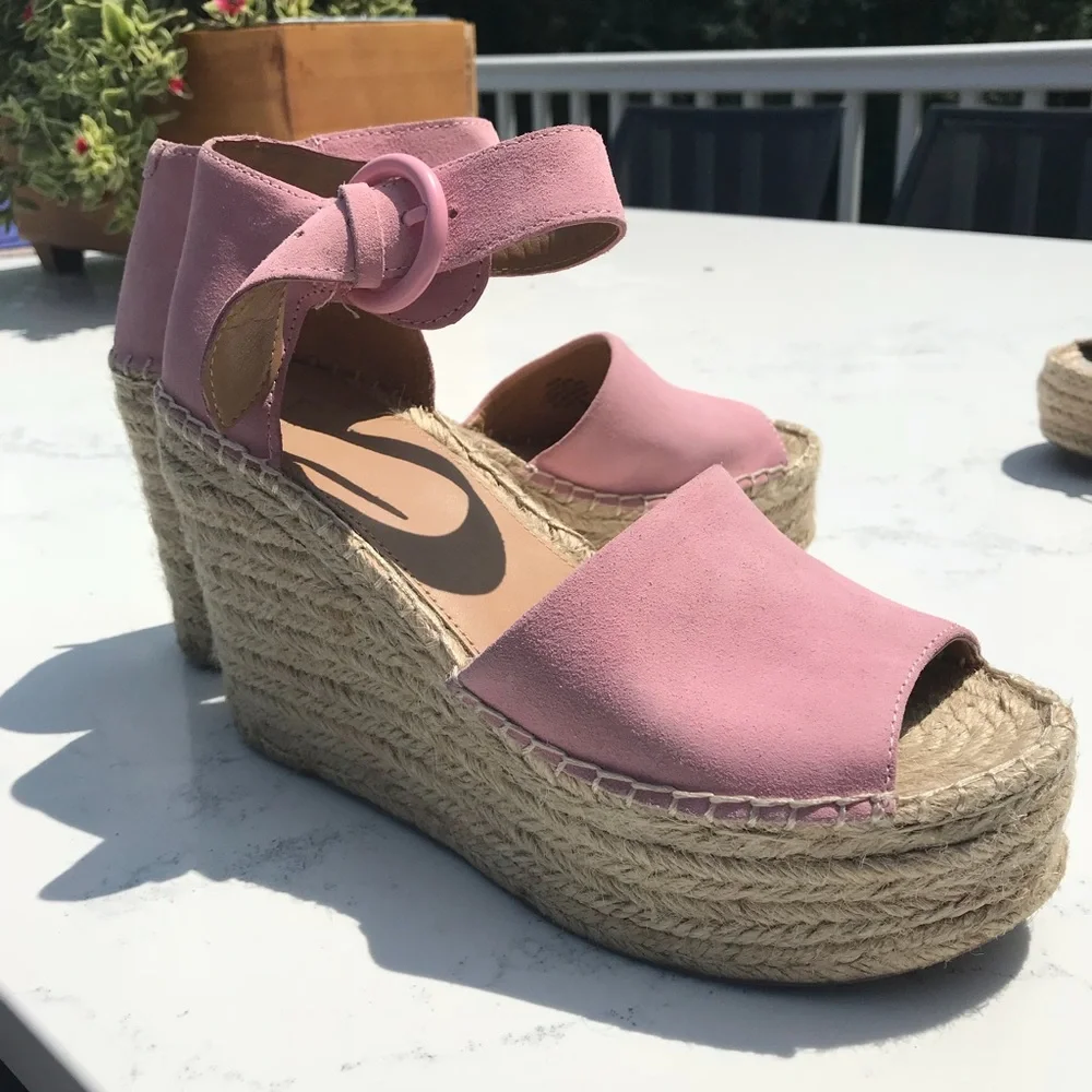 MARC FISHER NEW Alida Espadrille Platform Wedge